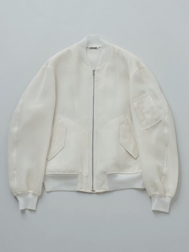 silk triple cloth zip blouson